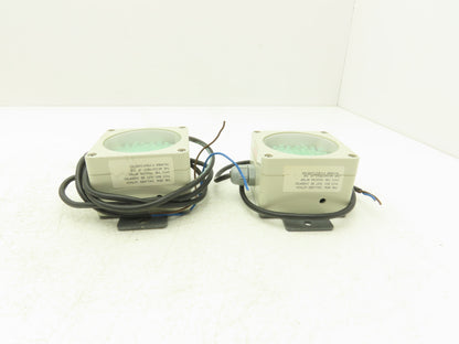 Marl 020-907-22-89 LED Cluster Light Green Clear Lens 24VDC W Cable Lot of 2