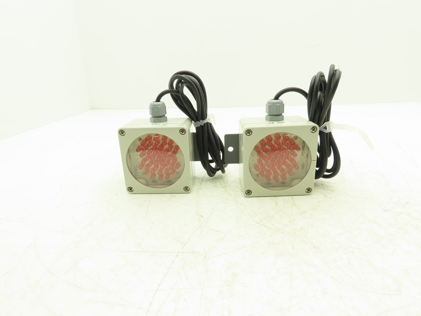 Marl 020-904-22-89 LED Cluster Light Red W Clear Lens 24VDC W Cable Lot of 2