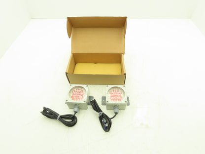 Marl 020-904-22-89 LED Cluster Light Red W Clear Lens 24VDC W Cable Lot of 2