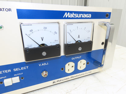 Stavol Matsunaga TA-205 Automatic Voltage Regulator 200V Input 1kVA 200V Output