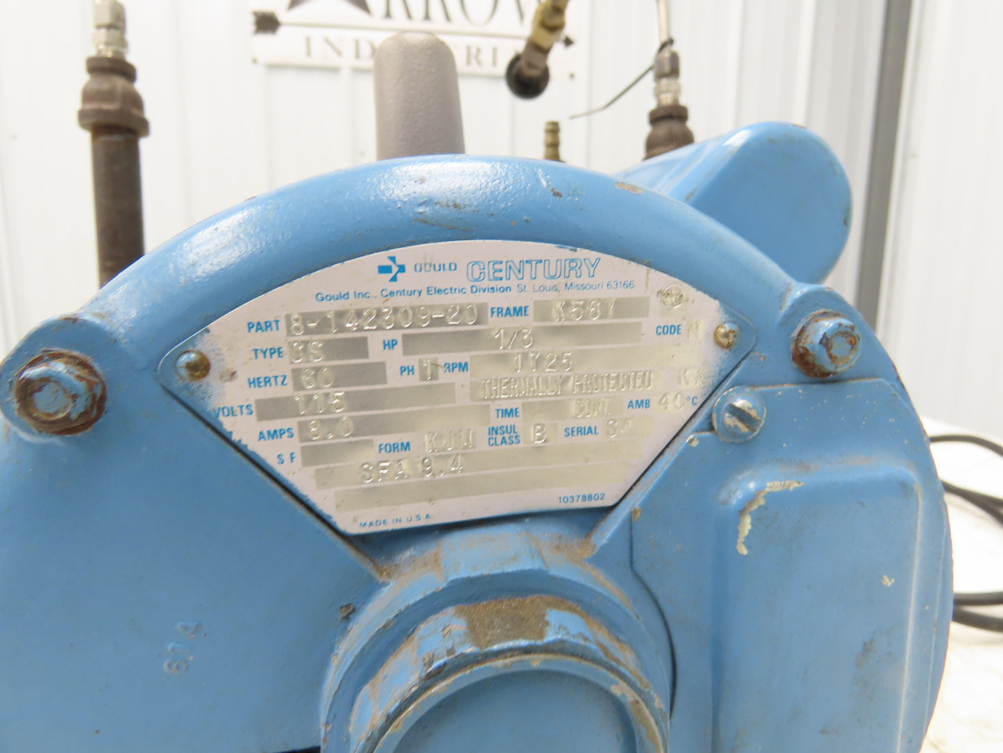 Gould ITT SYCGH19-1 Vacuum Pump 1PH 1725RPM 1/3Hp 115V 8.0A 8-142309-20