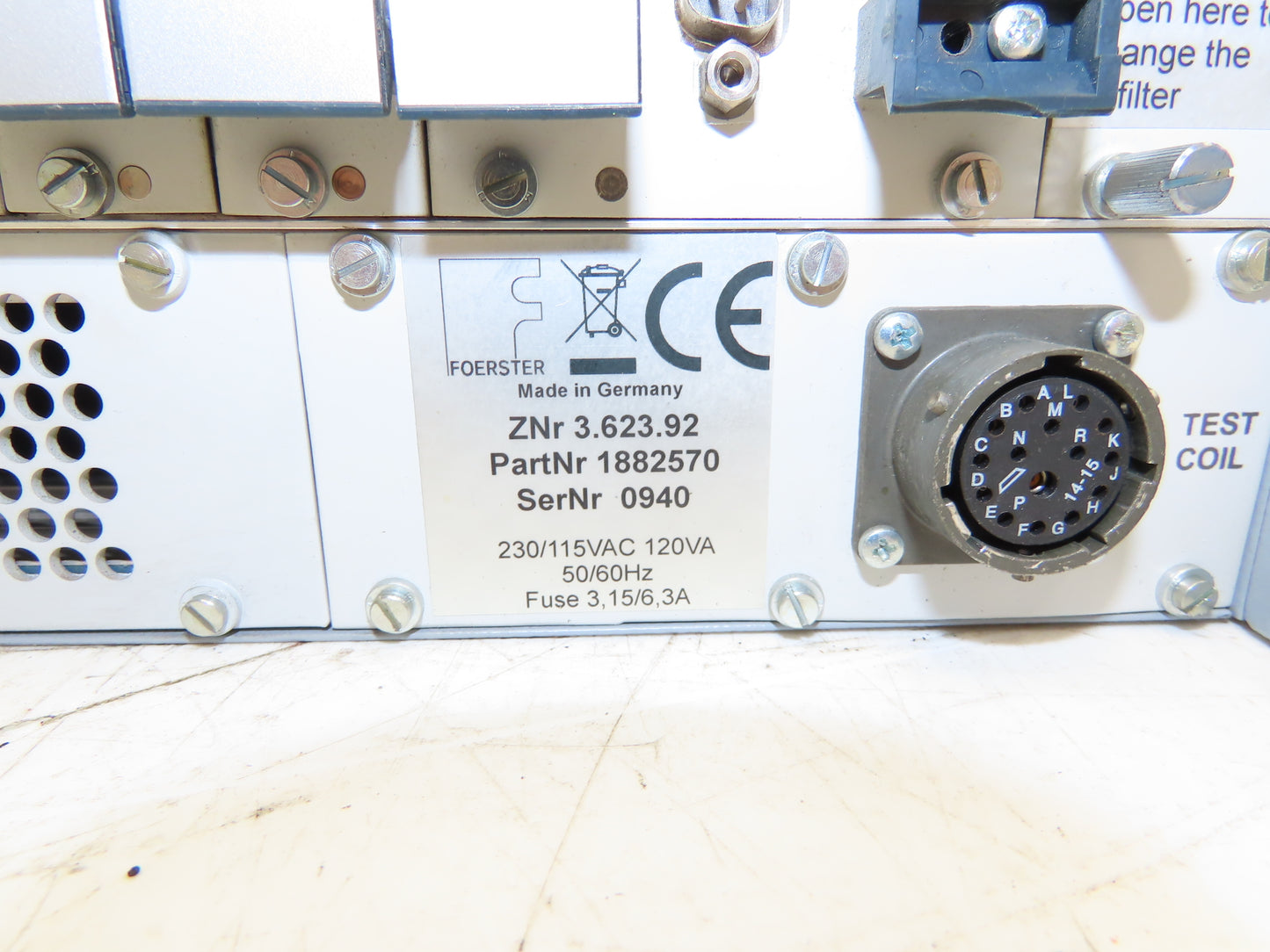 Foerster 3.623.92 Foerster Magnatest D Magnetic Induction Tester 230/115V