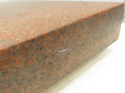 Red Toolroom Granite Surface Inspection Plate 35-3/4 x 24 x 4" Out of Gauge
