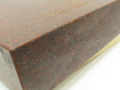 Red Toolroom Granite Surface Inspection Plate 35-3/4 x 24 x 4" Out of Gauge