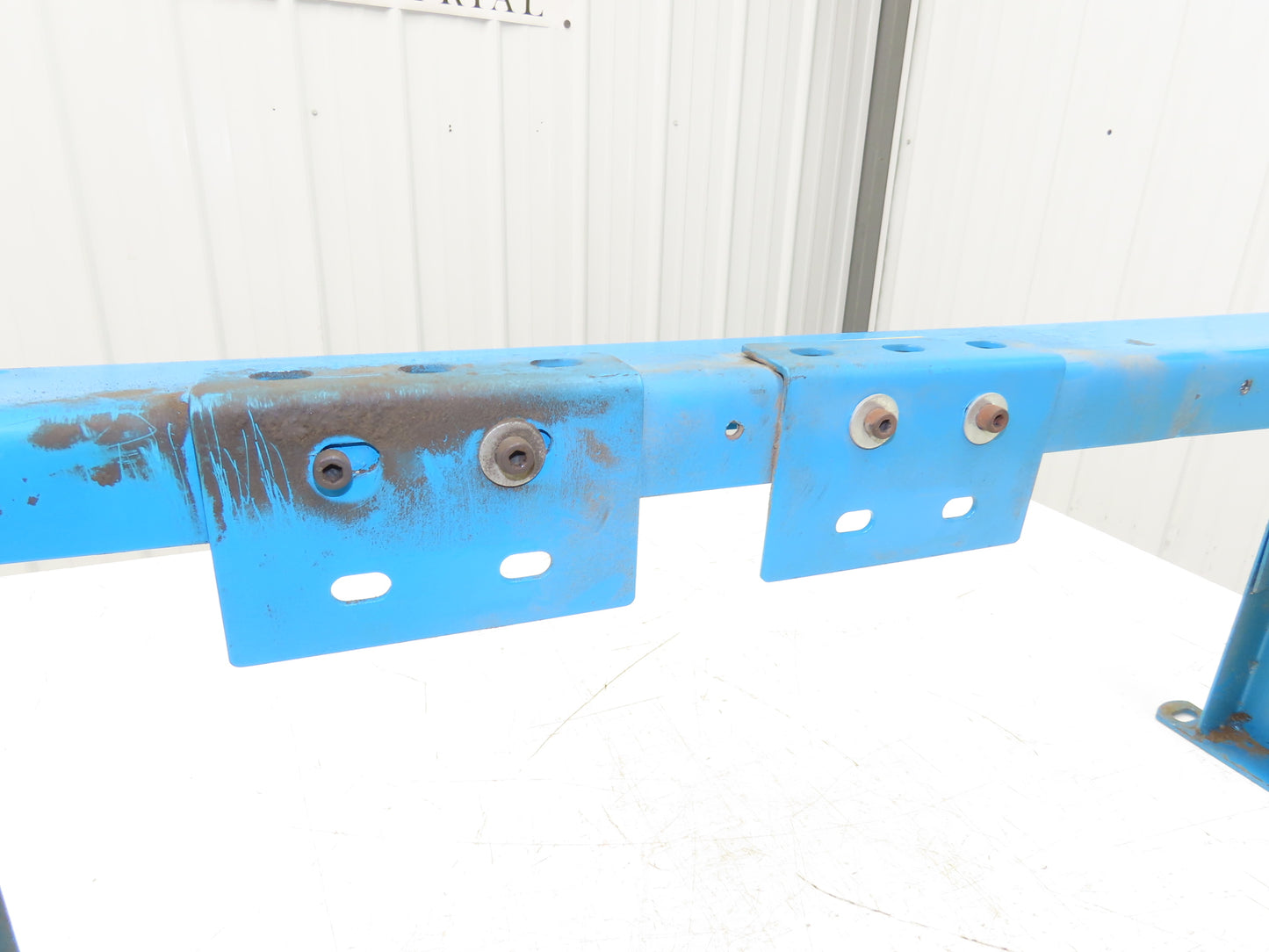 Hytrol MS-4 30"W Conveyor Leg Floor Support 15-5/8" to 21-5/8"H  BLUE