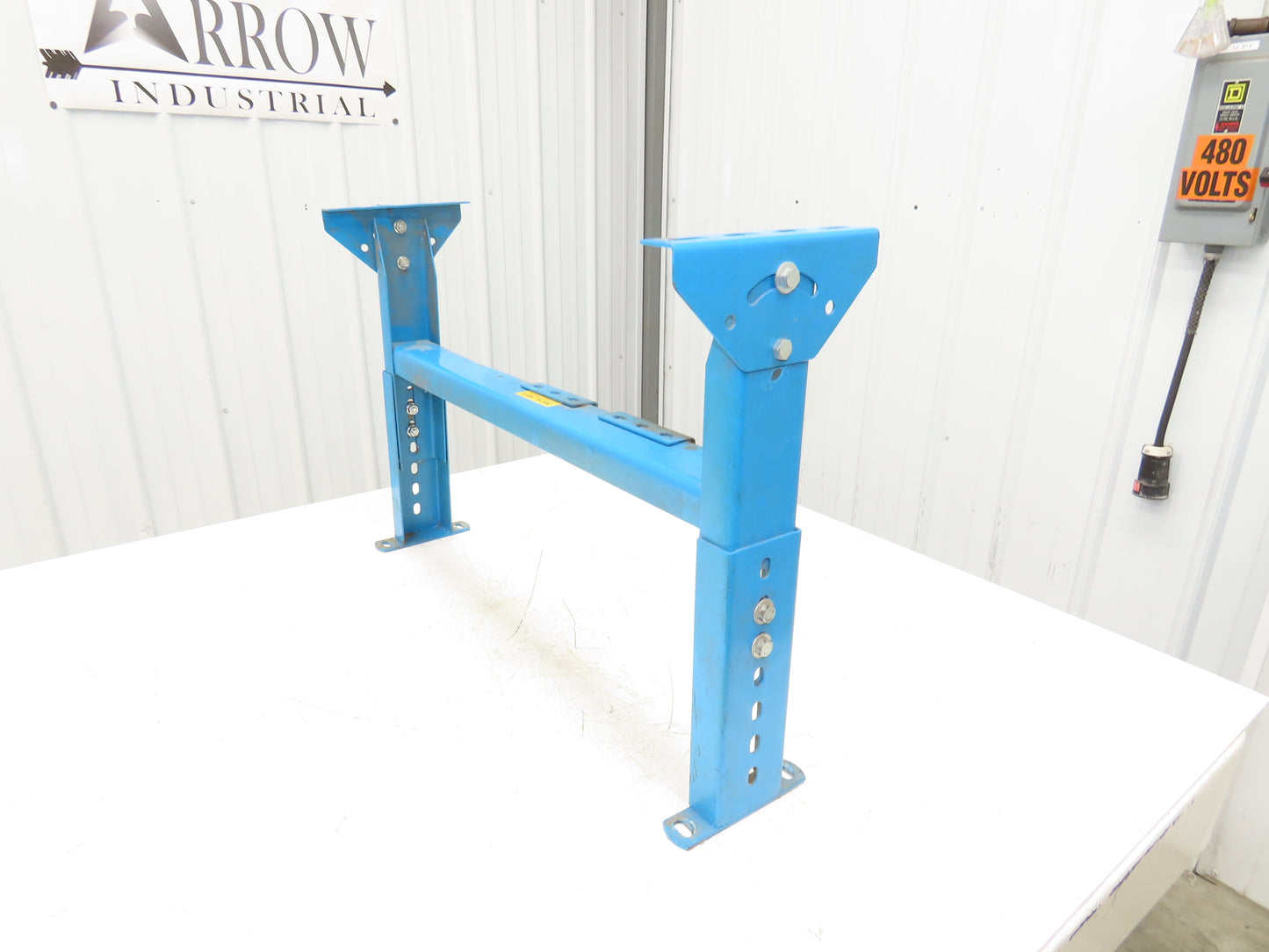 Hytrol MS-4 30"W Conveyor Leg Floor Support 15-5/8" to 21-5/8"H  BLUE