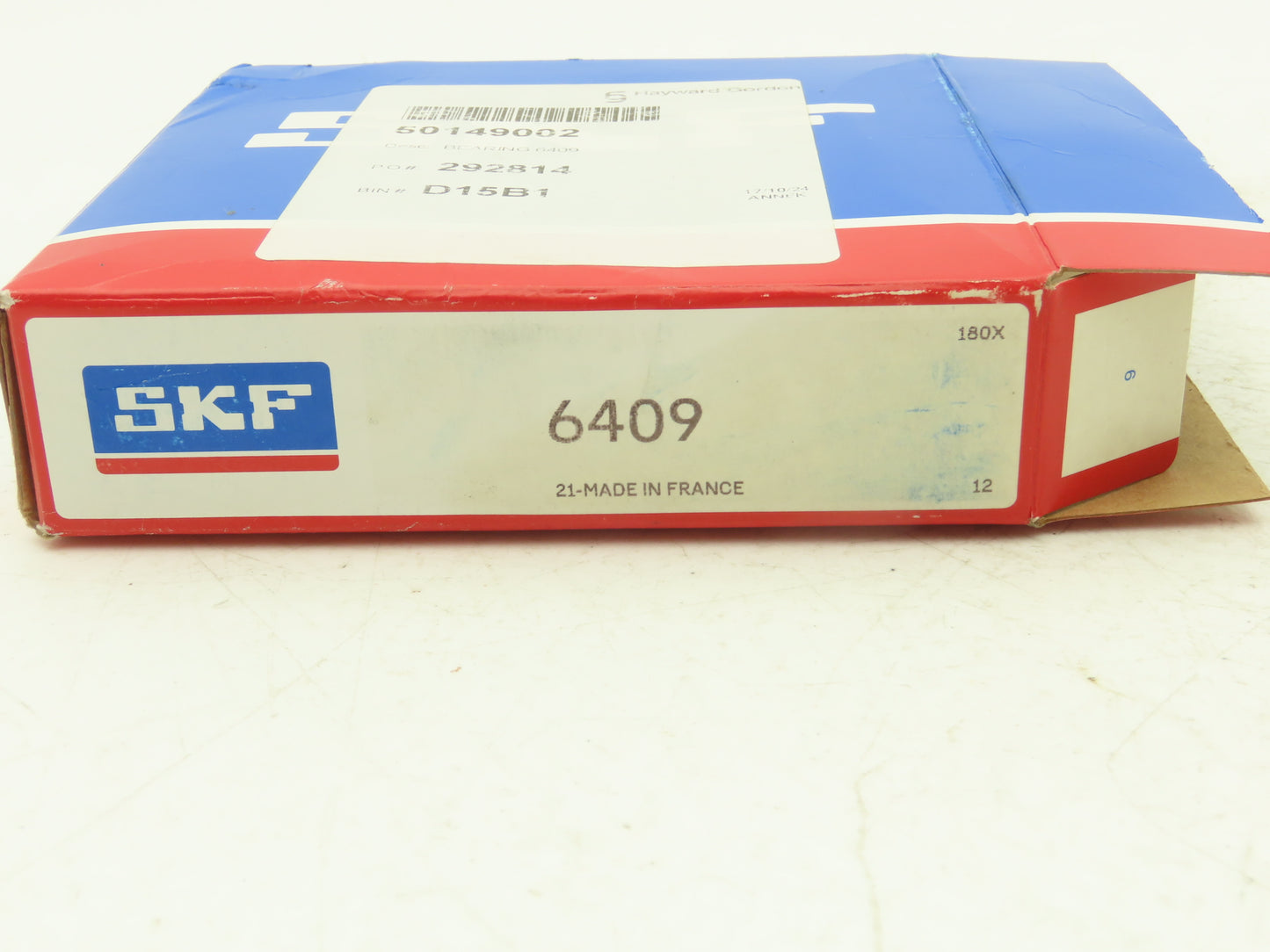 SKF 6409 Ball Bearing Deep Groove 45mm ID x 120mm OD x 29mm Width Open