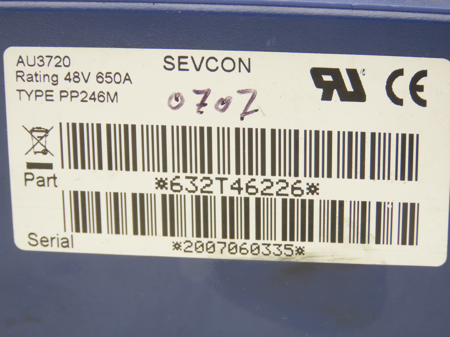 Sevcon 632T46226 Forklift DC Motor Speed Controller 48V Off Rico PLRDD100