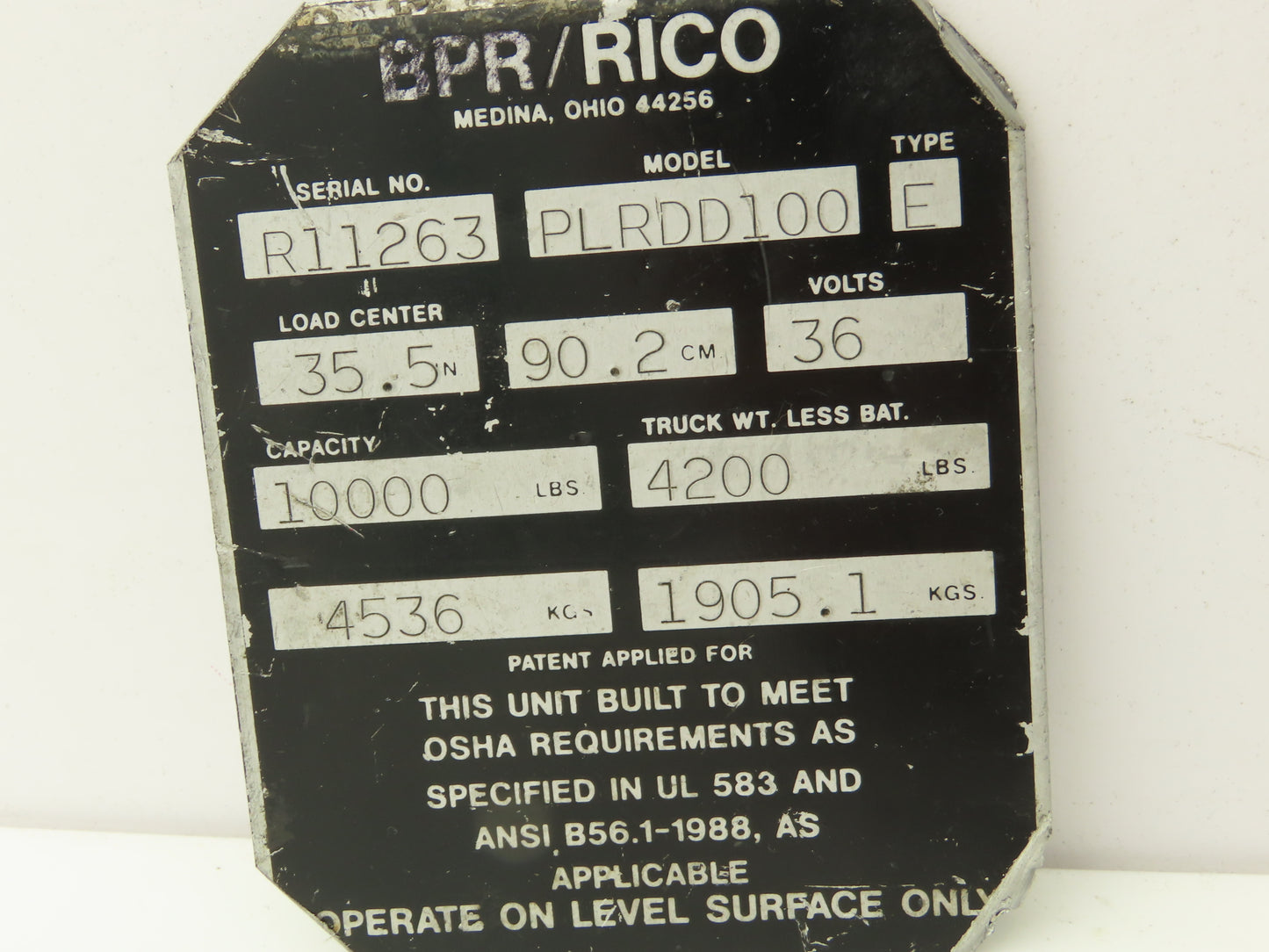 Sevcon 632T46226 Forklift DC Motor Speed Controller 48V Off Rico PLRDD100