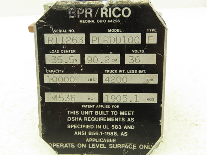 Rico GE 11000114 Forklift DC Motor Contactor 36V Off PLRDD100 GE CTTA150AH136XN
