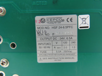 Kepco HSF 24-6.5PFC DC Power Supply 24V 6.5A 150W Output 120/240V 1PH Input