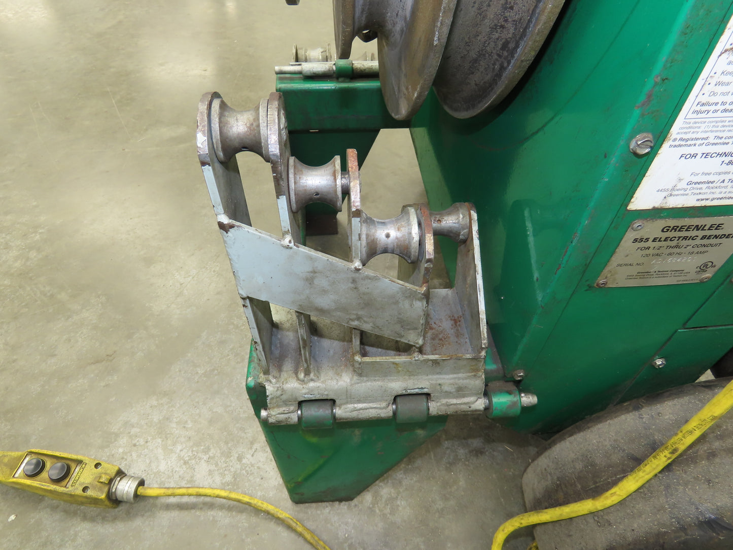 Greenlee 555 Rigid Conduit Bender Corded 120V Electric 1/2-2" Pipe Rigid Shoe