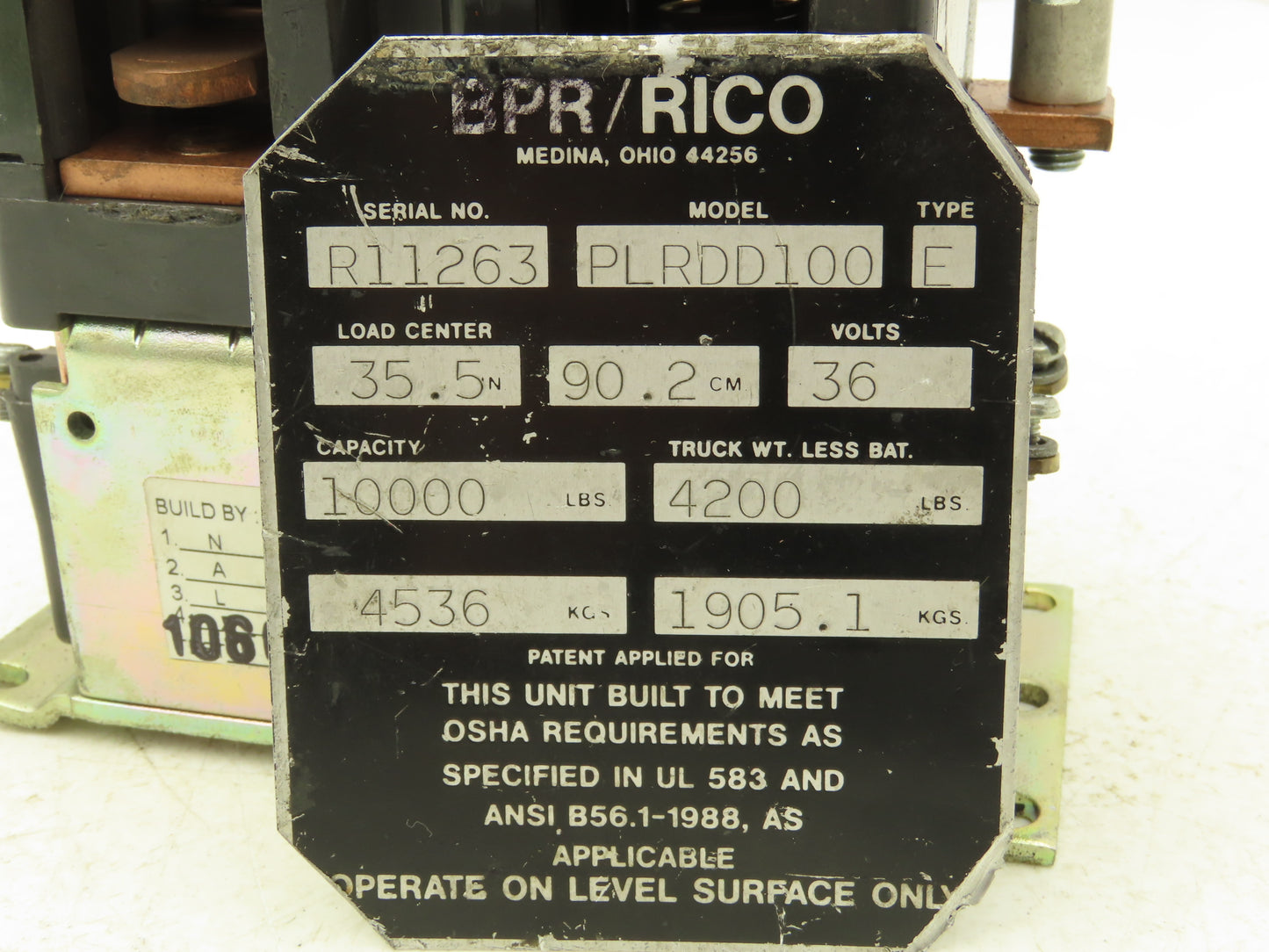 General Electric CTTA304FR136XN Forklift DC Motor Contactor 36V Off PLRDD100