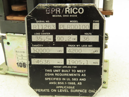 General Electric CTTA304FR136XN Forklift DC Motor Contactor 36V Off PLRDD100