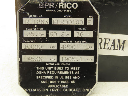 BPR Rico PLRDD100 Joystick Hand Controller Off Platform Truck
