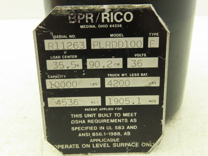 Rico Hydraulic Tank Assembly 2.5 Liter Off Rico PLR-100 Platform Truck