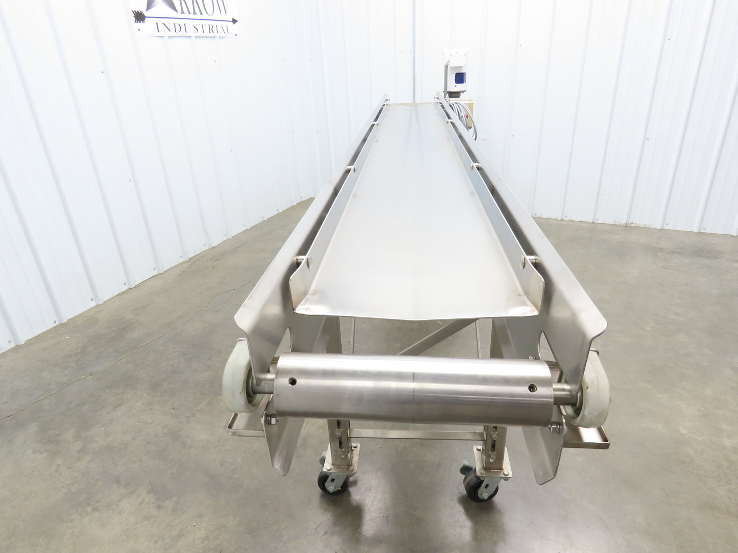 Best Industrial 12"x126" Sanitary Food Grade Conveyor 3PH VFD 36"H -No Belt