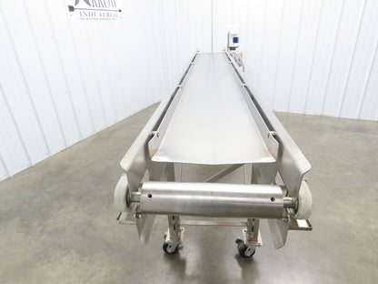Best Industrial 12"x126" Sanitary Food Grade Conveyor 3PH VFD 36"H -No Belt