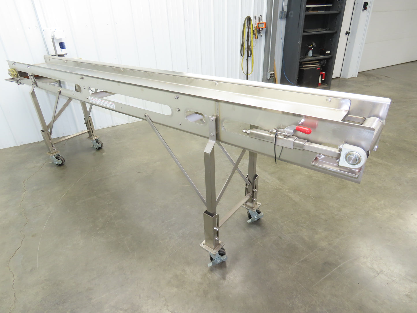 Best Industrial 12"x126" Sanitary Food Grade Conveyor 3PH VFD 36"H -No Belt