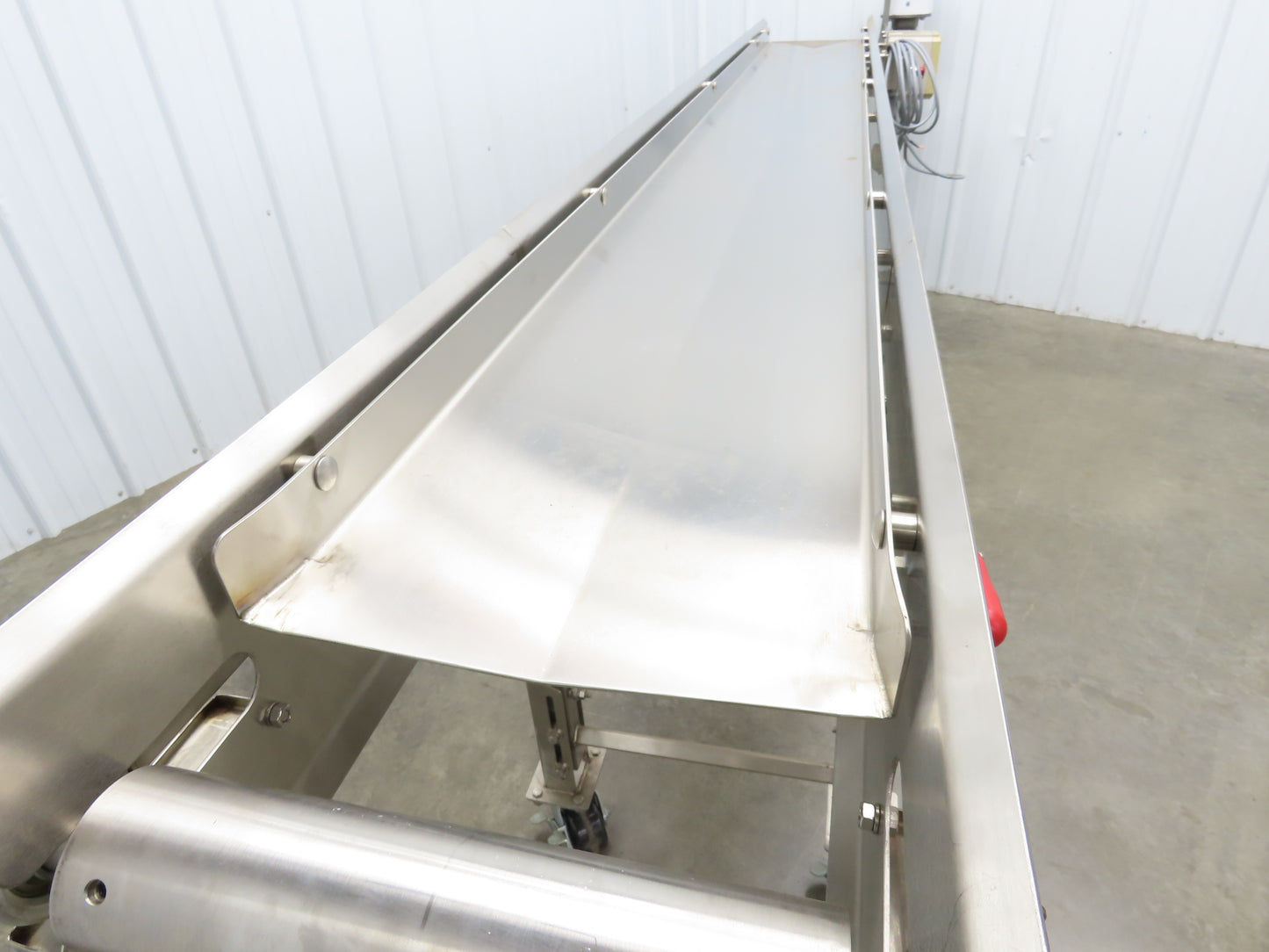 Best Industrial 12"x126" Sanitary Food Grade Conveyor 3PH VFD 36"H -No Belt