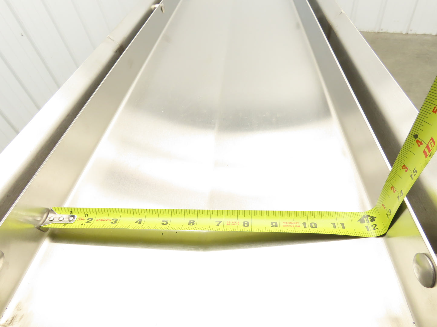 Best Industrial 12"x126" Sanitary Food Grade Conveyor 3PH VFD 36"H -No Belt