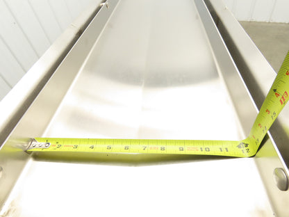 Best Industrial 12"x126" Sanitary Food Grade Conveyor 3PH VFD 36"H -No Belt