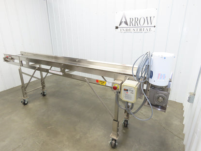 Best Industrial 12"x126" Sanitary Food Grade Conveyor 3PH VFD 36"H -No Belt