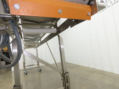 Best Industrial 12"x126" Sanitary Food Grade Conveyor 3PH VFD 36"H -No Belt