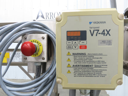 Best Industrial 12"x126" Sanitary Food Grade Conveyor 3PH VFD 36"H -No Belt