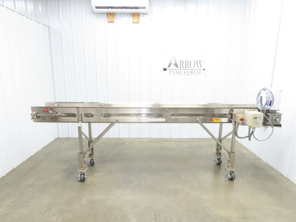 Best Industrial 12"x126" Sanitary Food Grade Conveyor 3PH VFD 36"H -No Belt