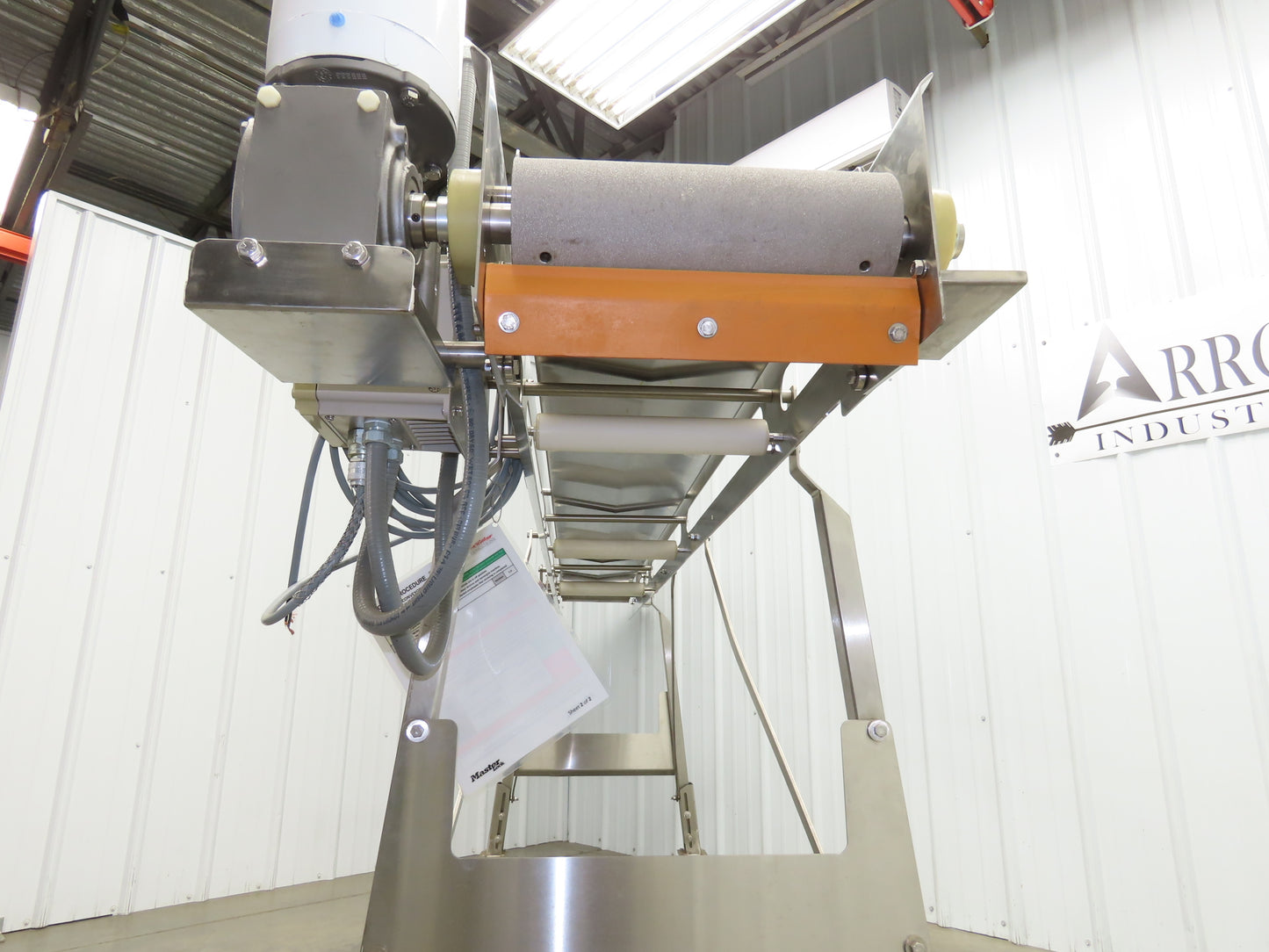 Best Industrial 12"x126" Sanitary Food Grade Conveyor 3PH VFD 45"H -No Belt