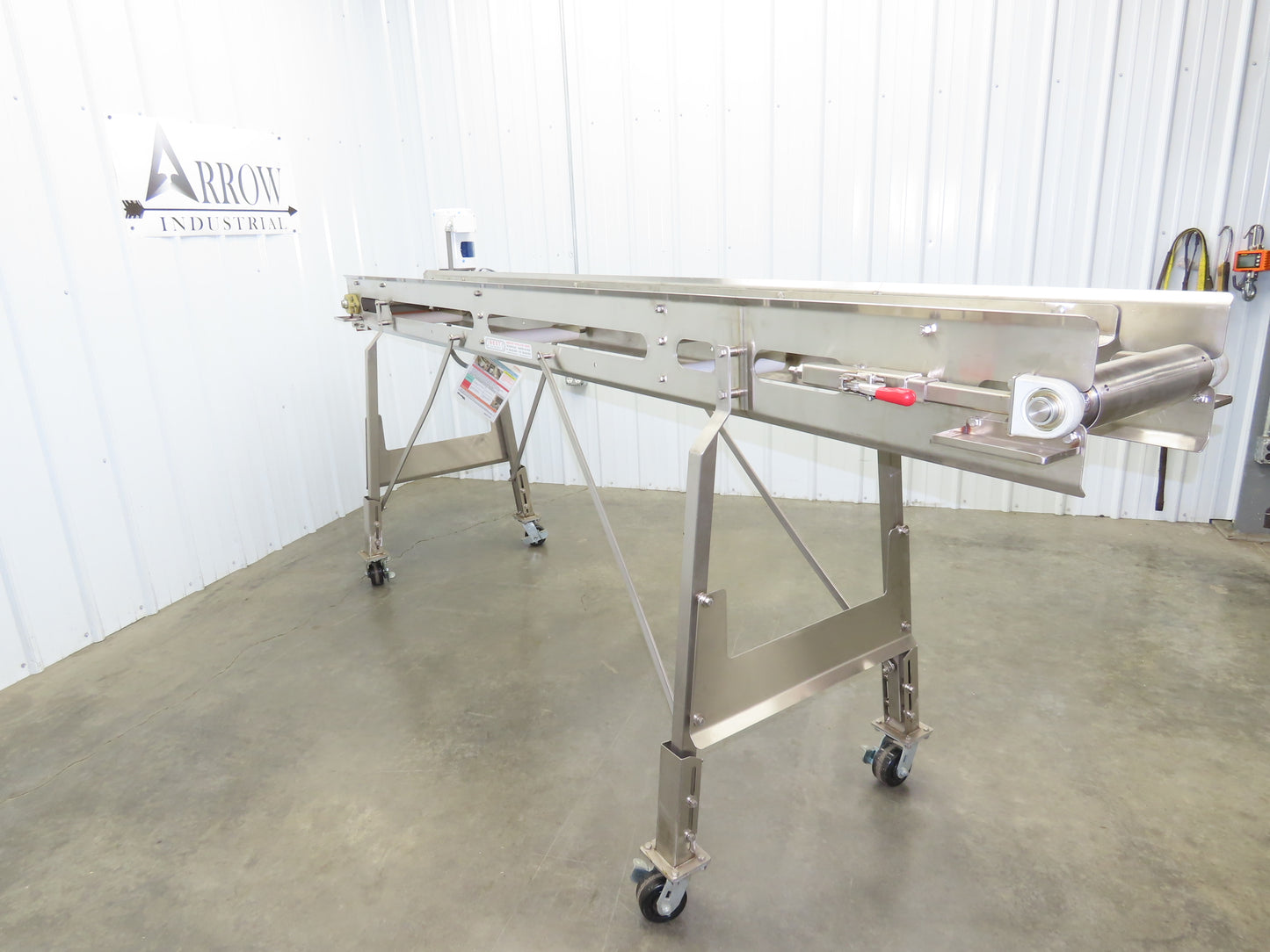 Best Industrial 12"x126" Sanitary Food Grade Conveyor 3PH VFD 45"H -No Belt