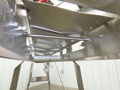 Best Industrial 12"x126" Sanitary Food Grade Conveyor 3PH VFD 45"H -No Belt