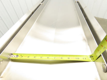 Best Industrial 12"x126" Sanitary Food Grade Conveyor 3PH VFD 45"H -No Belt