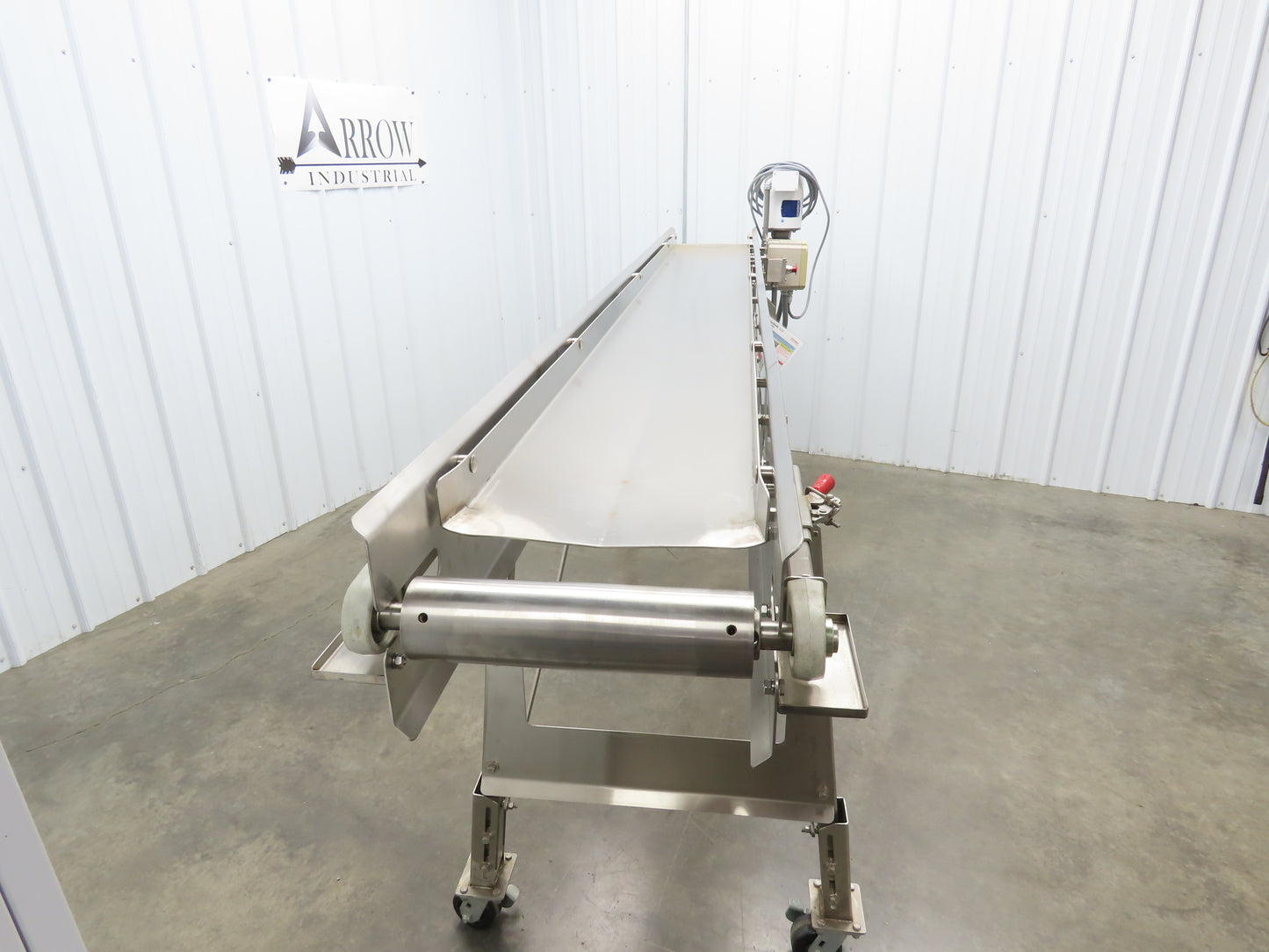 Best Industrial 12"x126" Sanitary Food Grade Conveyor 3PH VFD 45"H -No Belt
