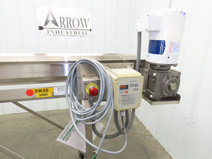 Best Industrial 12"x126" Sanitary Food Grade Conveyor 3PH VFD 45"H -No Belt