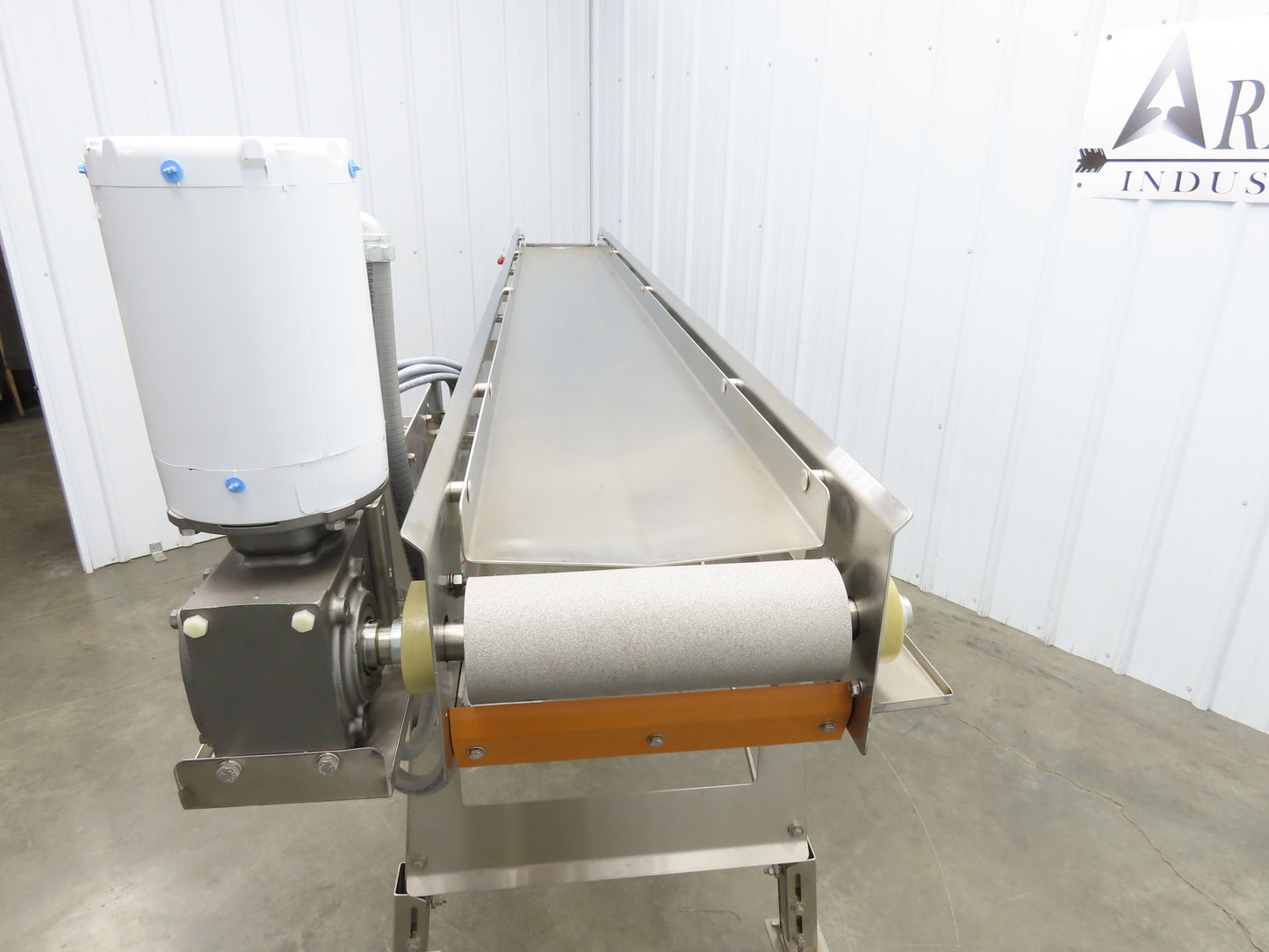 Best Industrial 12"x126" Sanitary Food Grade Conveyor 3PH VFD 45"H -No Belt