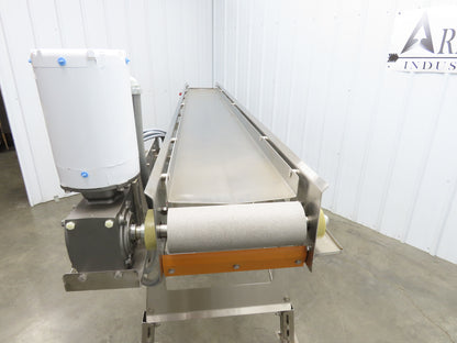 Best Industrial 12"x126" Sanitary Food Grade Conveyor 3PH VFD 45"H -No Belt