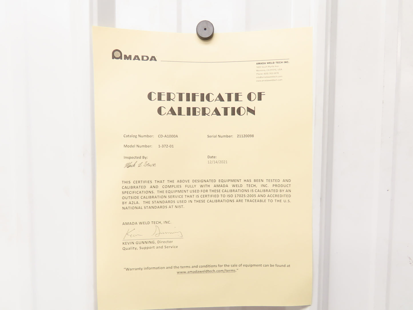 Amada CD-A1000A Advanced Capacitive Discharge Welder With Miyachi Transformer