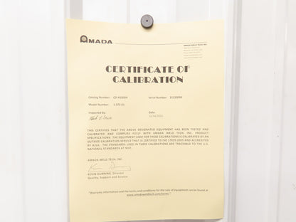 Amada CD-A1000A Advanced Capacitive Discharge Welder With Miyachi Transformer