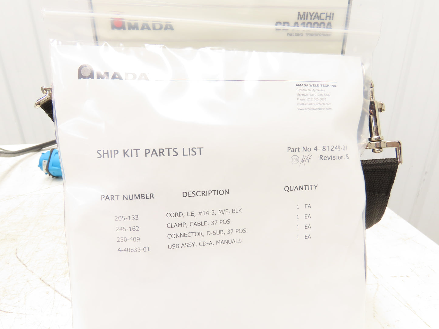 Amada CD-A1000A Advanced Capacitive Discharge Welder With Miyachi Transformer