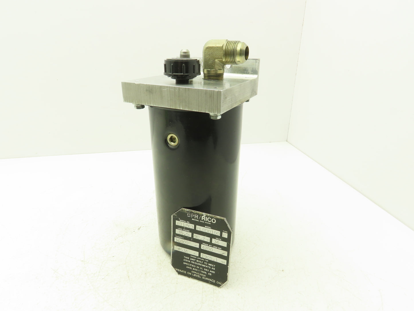 Rico Hydraulic Tank Assembly 2.5 Liter Off Rico PLR-DD-100