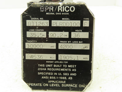 Rico GE 11000123 Forklift DC Motor Contactor 36V Off PLRDD100 GE CTTA300AA136XN