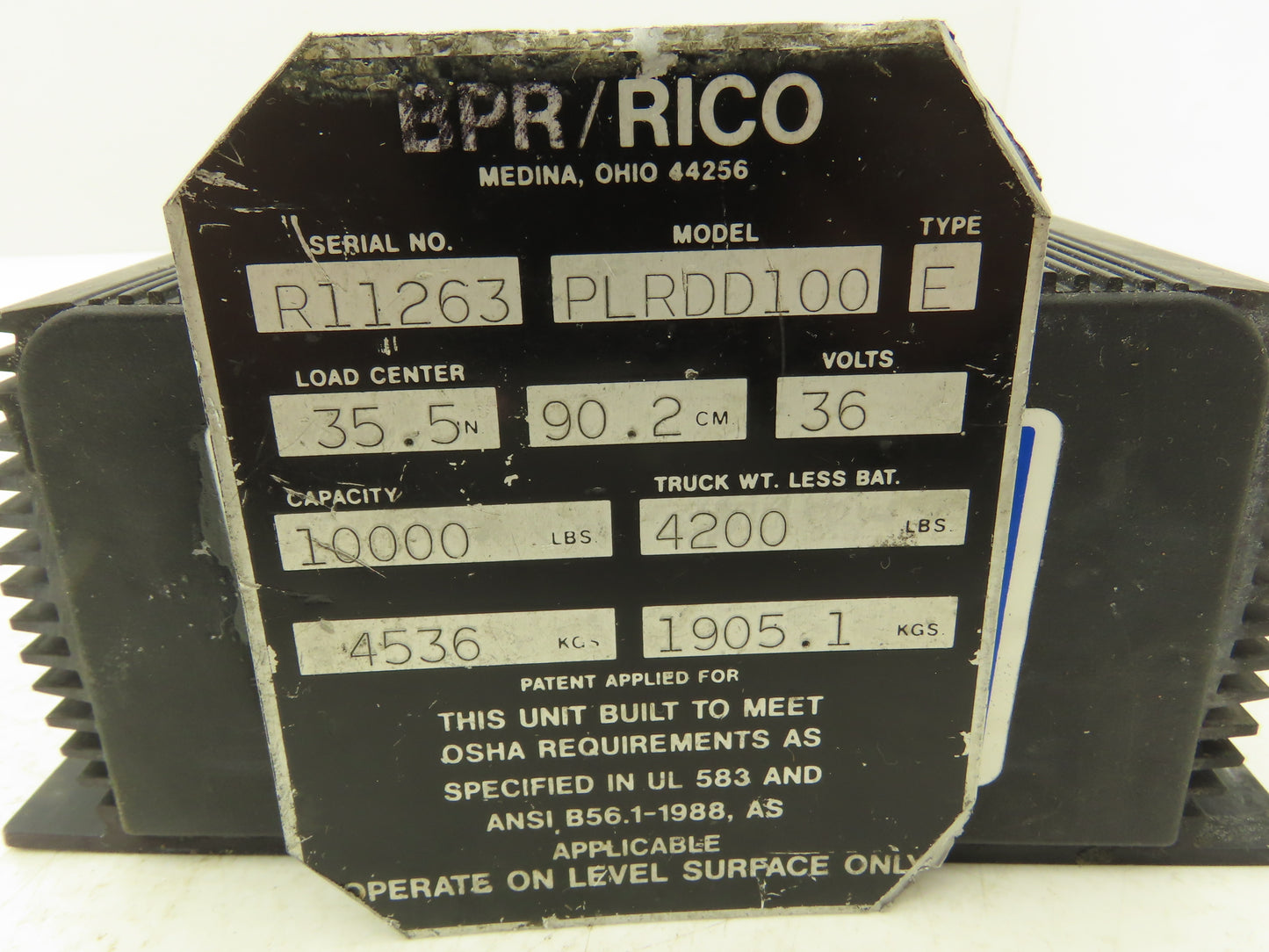 Manville Electric 1214-8207 DC Motor Speed Controller 48V Off Rico PLR-DD-100