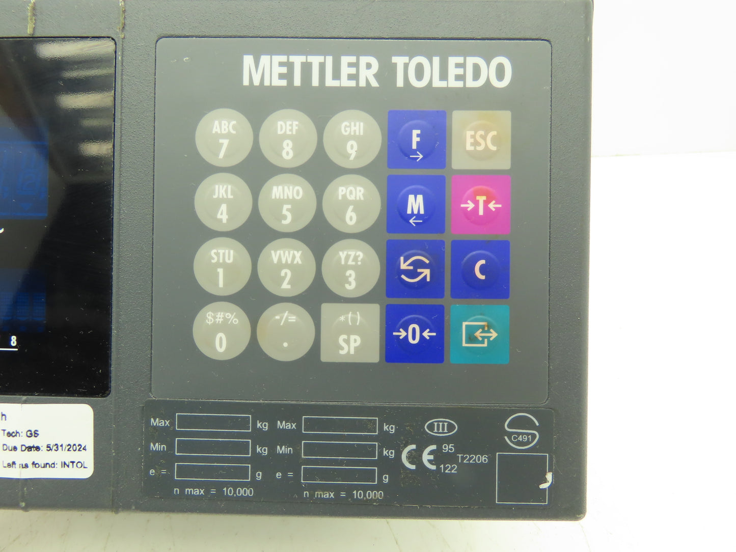 Mettler Toledo JTPA 2260 000 Jaguar Scale Operator Interface Controller 100-240V
