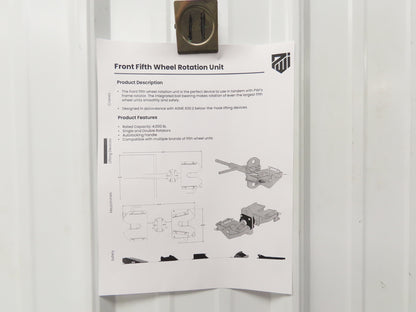 PWI Front Fifth Wheel Rotation Unit Frame Chassis Rotator RV Trailer 4000lbs