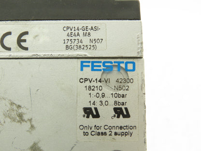 Festo CPV14-GE-ASI-4E4A M8 Pneumatic Solenoid Valve 4-Station 24VDC 161-360