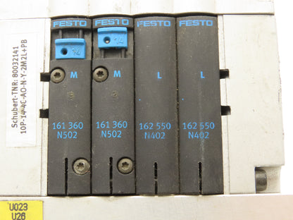 Festo CPV14-GE-ASI-4E4A M8 Pneumatic Solenoid Valve 4-Station 24VDC 161-360