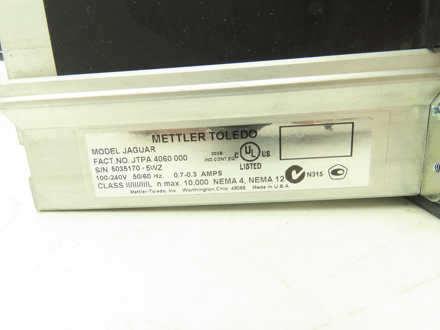 Mettler Toledo JTPA 4060 000 Jaguar Scale Operator Interface Controller 100-240V