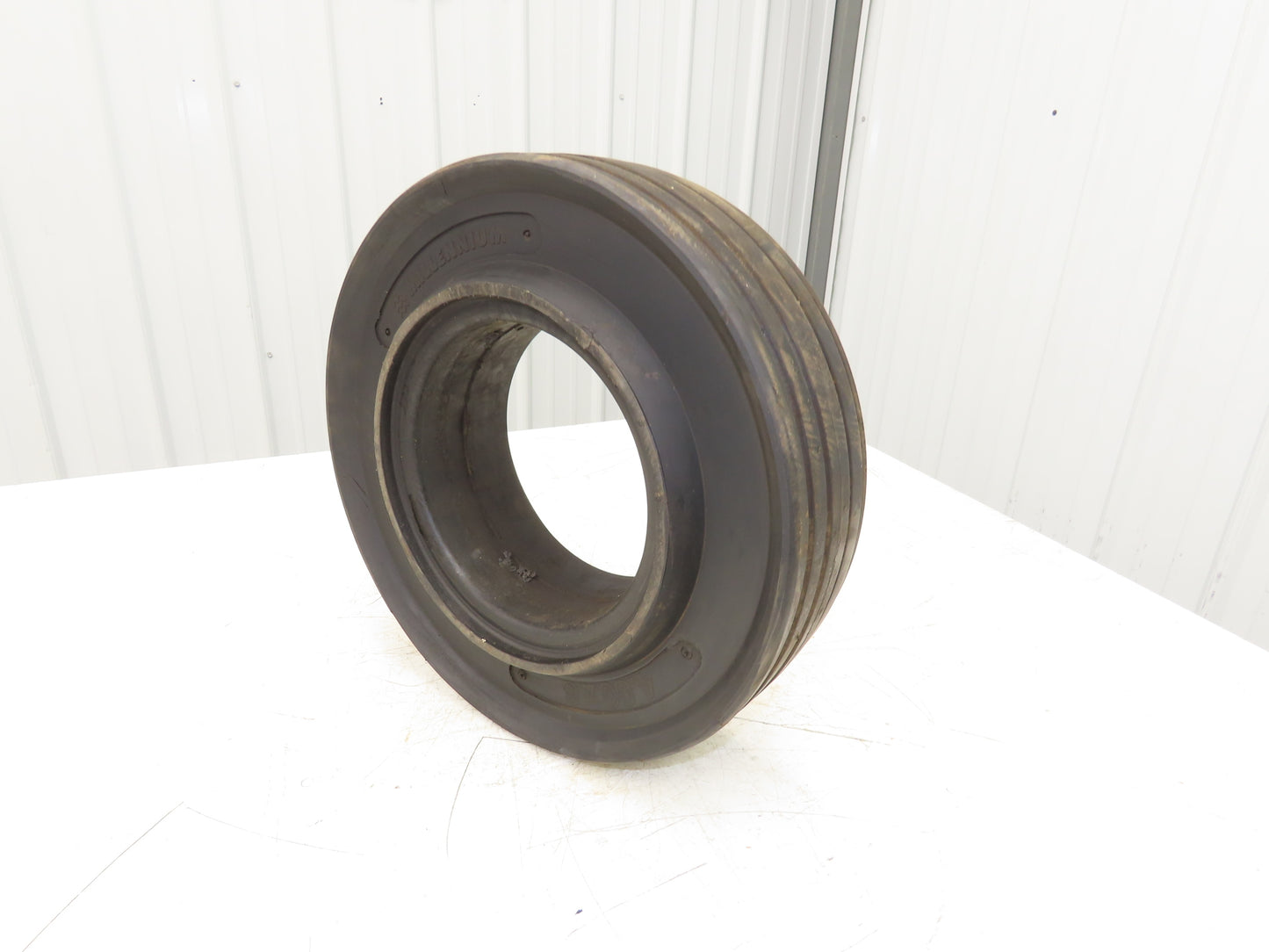 Millenium 4.00X8 Forklift Tire Resilient Solid Solver Black